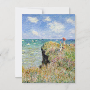 Carte De Remerciements Claude Monet - Marcher Sur La Falaise À Pourville