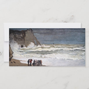 Carte De Remerciements Claude Monet - Mer agitée à Etretat