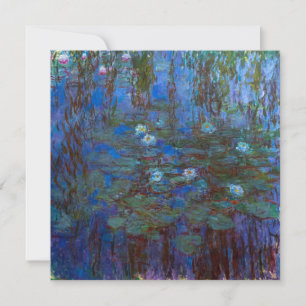 Carte De Remerciements Claude Monet - Nymphéas bleus