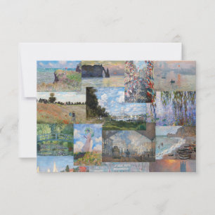 Carte De Remerciements Claude Monet - Patchwork de chefs-d'oeuvre