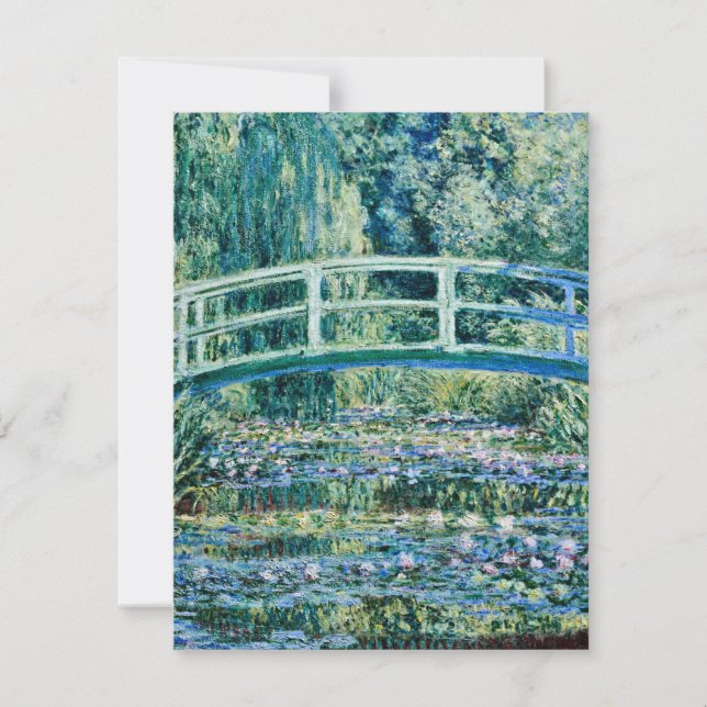 Carte De Remerciements Claude Monet - Pont D'Eau Et Pont Japonais (Devant)