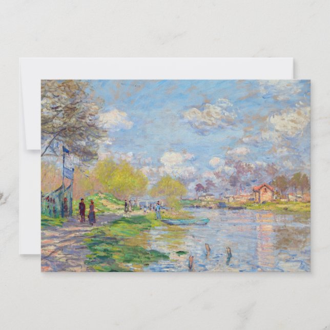 Carte De Remerciements Claude Monet - Printemps de la Seine (Devant)