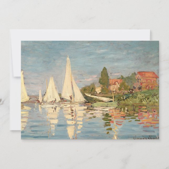Carte De Remerciements Claude Monet | Regatta at Argenteuil, c.1872 (Devant)