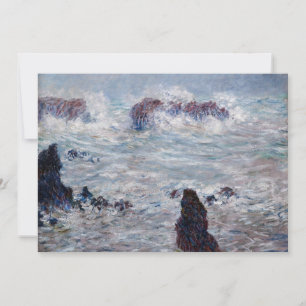 Carte De Remerciements Claude Monet - Tempête au large de la côte Belle-Î