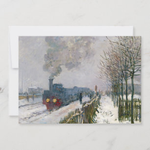 Carte De Remerciements Claude Monet - Train dans la neige / La locomotive