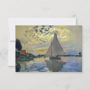 Carte De Remerciements Claude Monet - Voilier au Petit-Gennevilliers