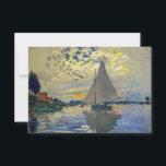 Carte De Remerciements Claude Monet - Voilier au Petit-Gennevilliers<br><div class="desc">Bateau à voile au Petit-Gennevilliers / Voilier au Petit-Gennevilliers - Claude Monet,  1874</div>