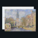 Carte De Remerciements Claude Monet - Windmills près de Zaandam<br><div class="desc">The Zuiderkerk,  Amsterdam - Claude Monet,  Huile sur toile,  1874</div>