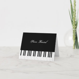 Carte De Remerciements Clavier de Piano Élégant Personnalisé pour Musicie