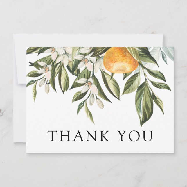 Carte De Remerciements Clementine et verdure douche (Devant)