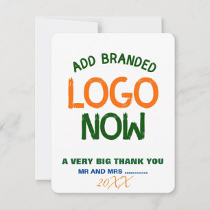 CARTE DE REMERCIEMENTS CLIENT SIMPLE CONTEMPORAIN PROPRE BLANC MODE
