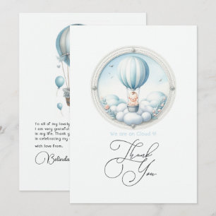 Carte De Remerciements Cloud 9 Baby shower