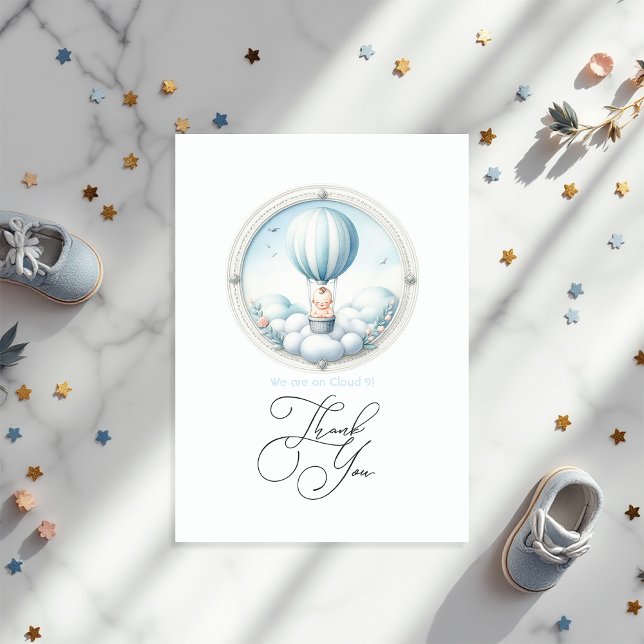 Carte De Remerciements Cloud 9 Baby shower (Créateur téléchargé)
