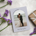 Carte De Remerciements Cloud Grey Arch Mariage Photo Love & Thanks<br><div class="desc">Beau et élégant carte de remerciements photo à envoyer à vos invités mariages. Carte de remerciements mariage double face avec deux photos, une dans un cadre en arc avec LOVE & THANKS écrit dans une courbe. Carte de remerciements de mariage gris nuage avec vos noms dans un script de brosse...</div>