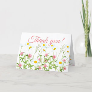 Carte De Remerciements Clovers & Daisy