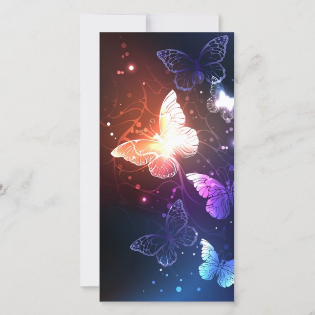 Carte De Remerciements Clowing Night Butterflies (Devant)