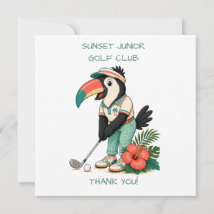 Carte De Remerciements Club de golf junior personnalisé pour enfants Touc