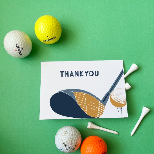 Carte De Remerciements Club de golf sur le thème de golf vide (Créateur téléchargé)