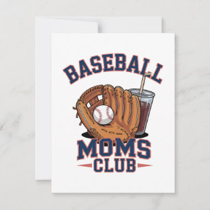 Carte De Remerciements Club des mamans de baseball Fête des Mères