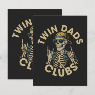 Carte De Remerciements  Club des papas jumeaux squelettes
