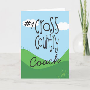 Carte De Remerciements Coach cross-country