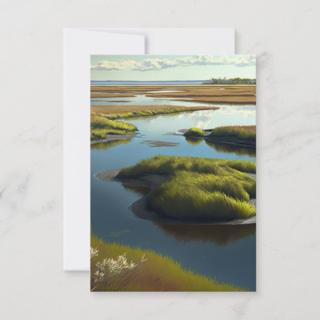 Carte De Remerciements Coastal tranquillité (Devant)