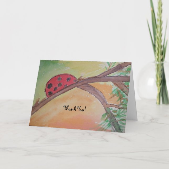 Carte De Remerciements coccinelle (Devant)