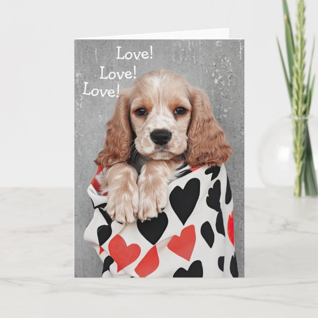 Carte De Remerciements Cocker Spaniel chien Valentine Card (Devant)