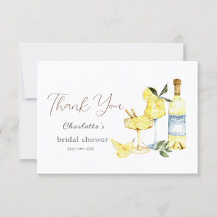 Carte De Remerciements Cocktail Limoncello Mariage Amour 