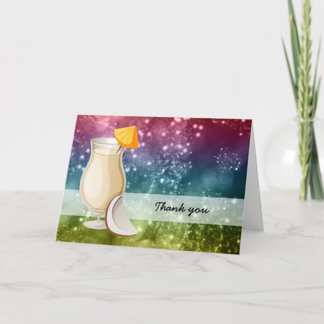 Carte De Remerciements Cocktails (Devant)