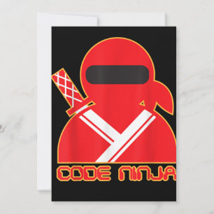 Carte De Remerciements Code Ninja Computer Coding Engineer Funny Lovers