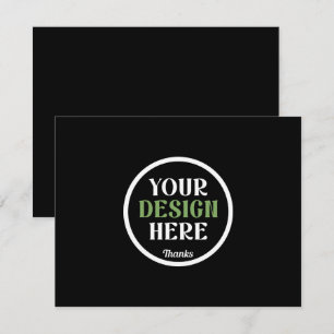 Carte De Remerciements Code QR de logo noir personnalisé pour la marque c