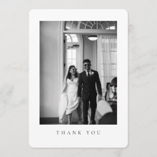 Carte De Remerciements Code QR de photo de mariage formel classique arron