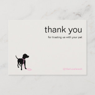 Carte De Remerciements Code QR de promenade de chien silhouette moderne