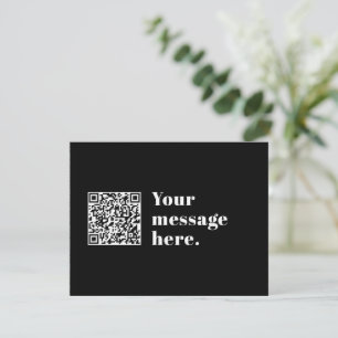 Carte De Remerciements Code QR modifiable & Texte rétro-moderne