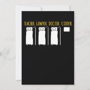 Carte De Remerciements Coder Technique Ordinateur IT Coding Programmation