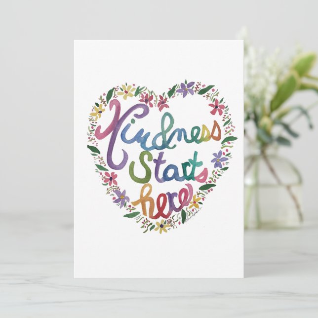 Carte De Remerciements Coeur (Debout devant)