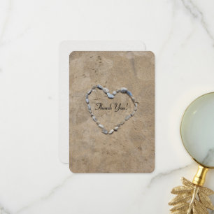 Carte De Remerciements Coeur de caillou