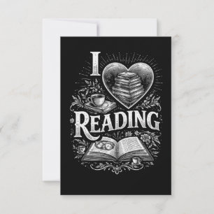 Carte De Remerciements Cœur d'un amoureux des livres