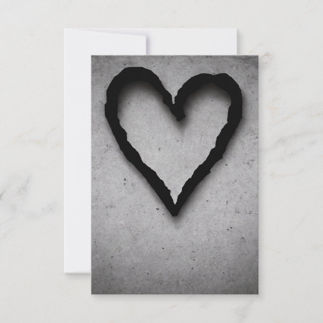 Carte De Remerciements Cœur en reste, N° 01 (Devant)