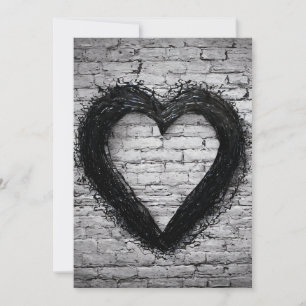 Carte De Remerciements Coeur gauche, no 02