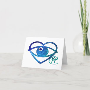 Carte De Remerciements Coeur Mal Oeil Pop Art