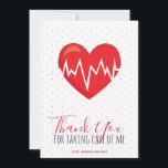Carte De Remerciements Cœur rouge médical pois infirmière médecin<br><div class="desc">Remerciez une infirmière ou un médecin qui a risqué sa vie pour vous ou qui vous a prodigué de grands soins en période de besoin.</div>