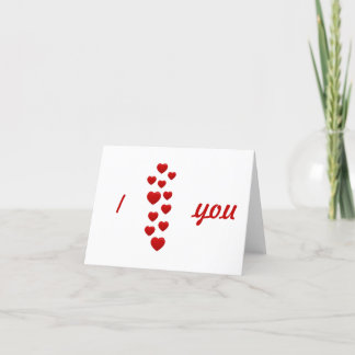 Carte De Remerciements coeur rouge valentin Je t'aime