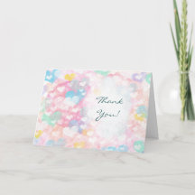 Cœur superposés aquarelle pastel Mariage Remerciem