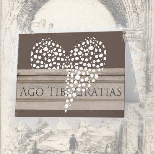 Carte De Remerciements Coeur sur le latin