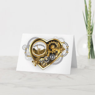 Carte De Remerciements Coeur vapeur avec un manomètre