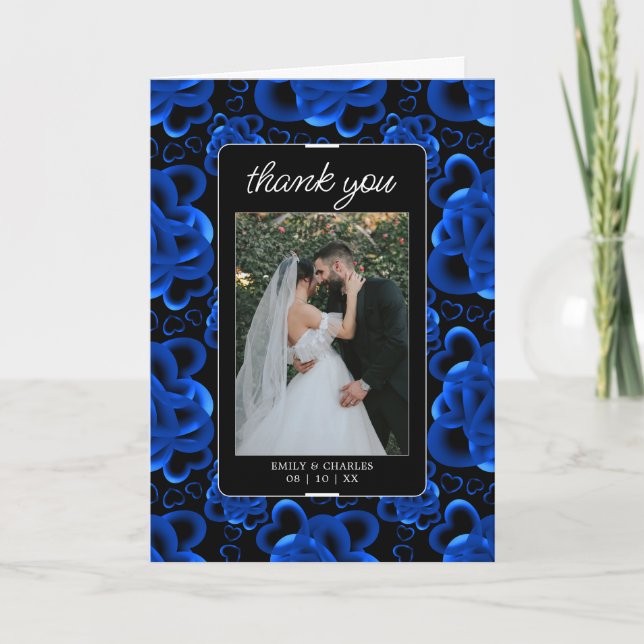 Carte De Remerciements Coeurs beaucoup Mariage (Devant)