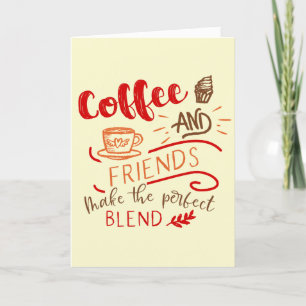 Carte De Remerciements Coffee et amis Citation Les amateurs de café