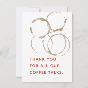 Carte De Remerciements Coffee Talk
